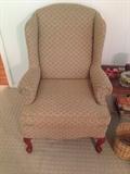 textured taupe wingback