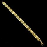 Sterling Silver with Gold Overlay Link Bracelet Marked 925
Condition: Very Good
Shipping: Yes
Size: 7.5"