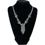 Vintage Sapphire & Clear Colored Rhinestone Necklace
Condition: Very Good
Shipping: Yes
Size: 16" Adjustable