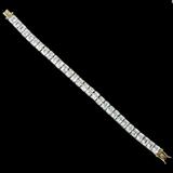 Suzanne Somers Collection Sterling Silver Rhinestone Tennis Bracelet. Marked 925.
Condition: Very good with Box
Shipping: Yes
Size: 7.5"