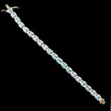 Suzanne Somers Collection Sterling Silver with Gold Overlay Aurora Borealis Rhinestone Tennis bracelet. Marked 925
Condition:Very Good with Box
Shipping: Yes
Size: 7.5"