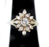 T_291.JPG	Elegant Art Deco Era 14k White Gold Diamond Engagement Cocktail Ring. 3.29 Grams Total Weight. Marked 14k.
Condition:Very Good
Shipping: Yes
Size: 6 * 3.29 Grams Total Weight.
*Diamonds Verified with Electronic Diamond Teste