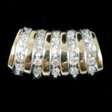14k Gold Diamond Slide Pendant With 25 Channel Set Diamonds. 1.55 Grams Total Weight. Tested Positive as 14k.
Condition:Very Good
Shipping: Yes
Size: 5/8" Long x 3/8" Wide * 1.55 Grams Total Weight.
*Diamonds Verified with Electronic Diamond Tester