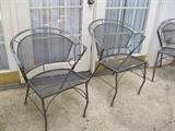vintage Mid-Century Modern Salterini Patio Set - 4 chairs and table.
