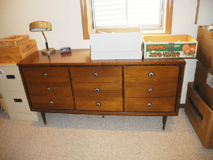 Great mid-century Bassett dresser (with mirror also)