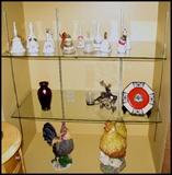 rooster chickens bell collection