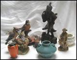 rookwood pot woodcarvings and birds