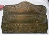 Tiffany Studio Bronze letter holder, the matching pad guards and pen holder is also there.