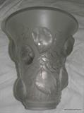 Lalique Saint Francois 1930's Bird Vase in relief