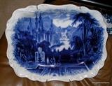 J F Furnivals Medina pattern 1848-50 Flow Blue Bowl