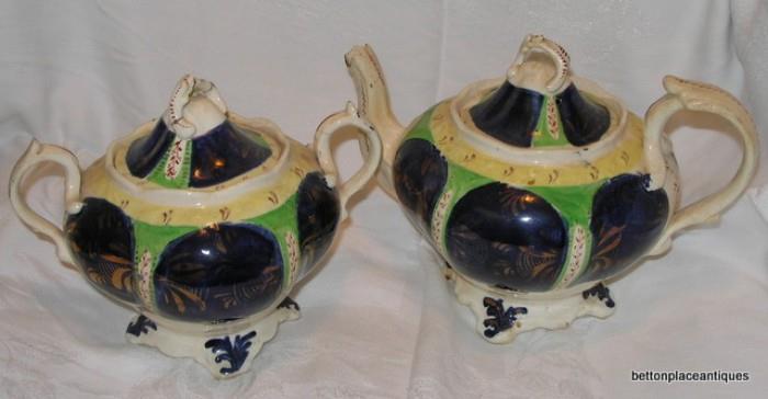 Creamware 18th century Teapot/Bowl
