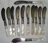 Landers/Frary Mother of Pearl handled 12 Butter Knives