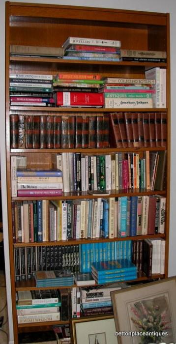 Bookcase, one of three similar pieces, all kinds of genre in the books