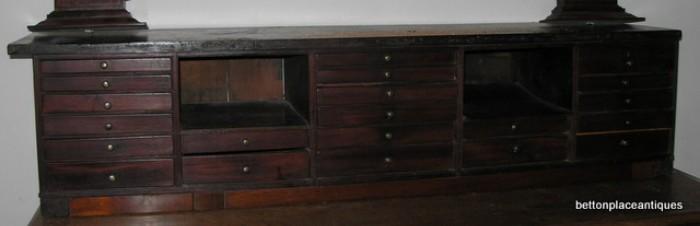 Antique Architect drawer in mahogany that could be used for jewelry