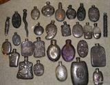 Gorgeous little Sterling and Plated Flasks
