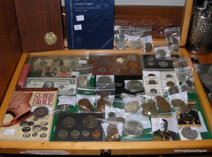 Some of the many coins