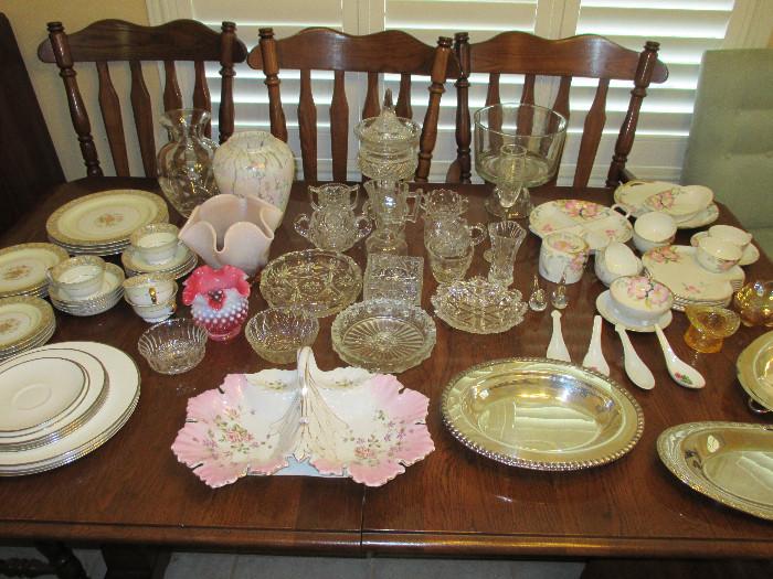 Tiffany and Co. Vase, far back left.  It's beautiful. So are others items on this table!