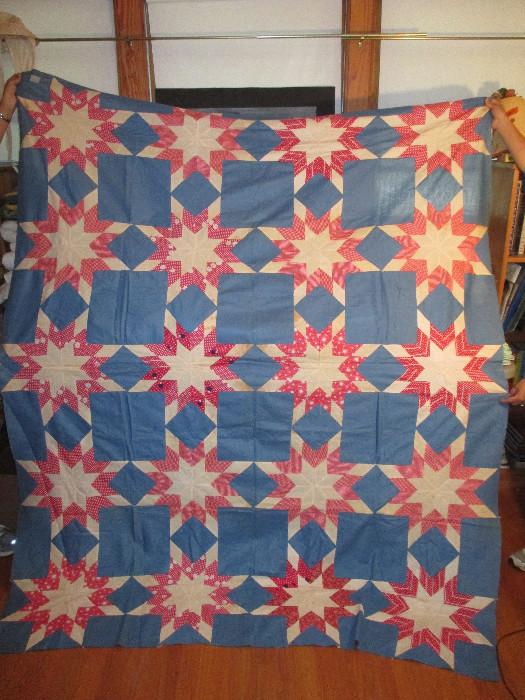 Cute Hand Stitched Quilt Top. 