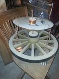 wagon wheel lamp