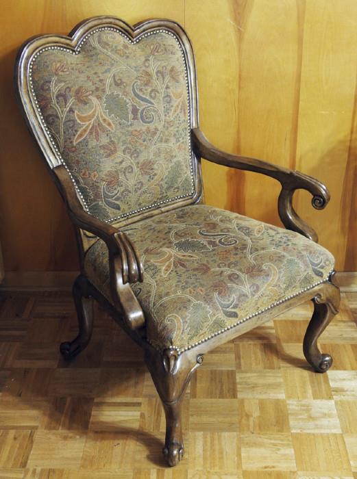 Ferguson-Copeland Upholstered Side Chair w/Wood Arms and Legs (2 available)
