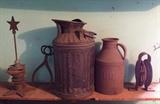 Antique Milk Jug, Pulleys, Tools