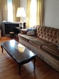 Glabman Paramount Pin Back Couch and Love Seat, Coffee Table
