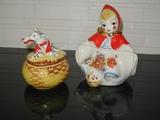 Little Red Riding Hood grease jar & cracker jar