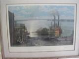 John Stobart "Natchez - The Robert E. Lee at Wharfboat under the hill"  s/n print