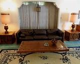 Pair of speaker lamps and amazing coffee table