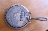 G.F. Filley cast iron waffle iron