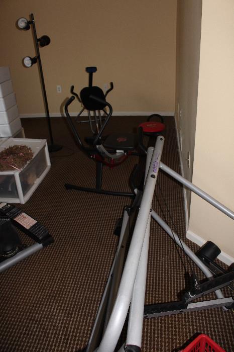 fitness / gym equipment + treadmill and several pieces not pictured 