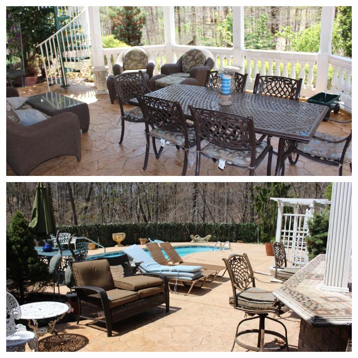 outdoor tables , chairs , lounge , other pieces not pictured 