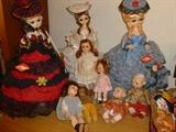 Vintage dolls..Alexander-Kins..Jointed..Art-Mart Lady Dolls..Japanese Porcelain dolls..Japanese Guisha Dolls
