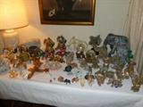 Great collection of Elephants..Crystal..Lenox..Pottery..Wood..