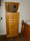 Oak jewelry chest