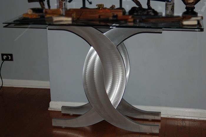 Modern contemporary glass sofa table