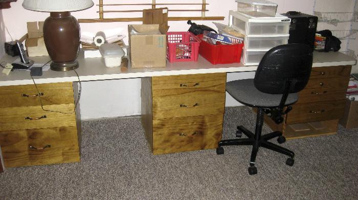 Office chair and sewing items