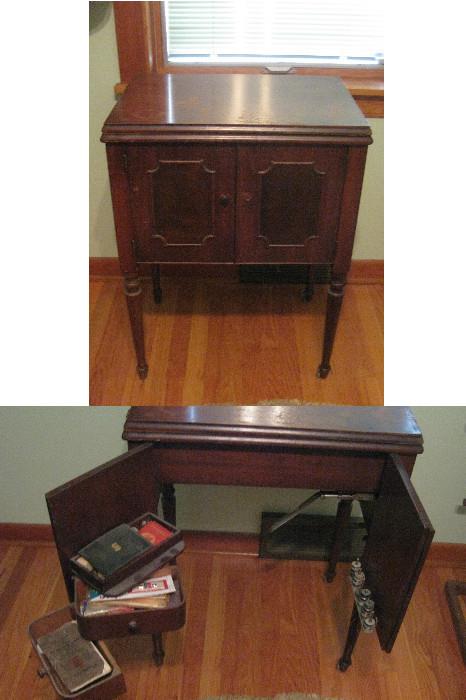 1930s sewing cabinet