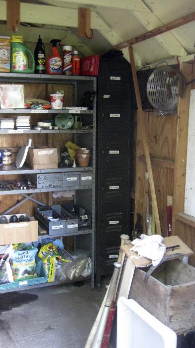 Tool shed items - locker -baseball bats etc