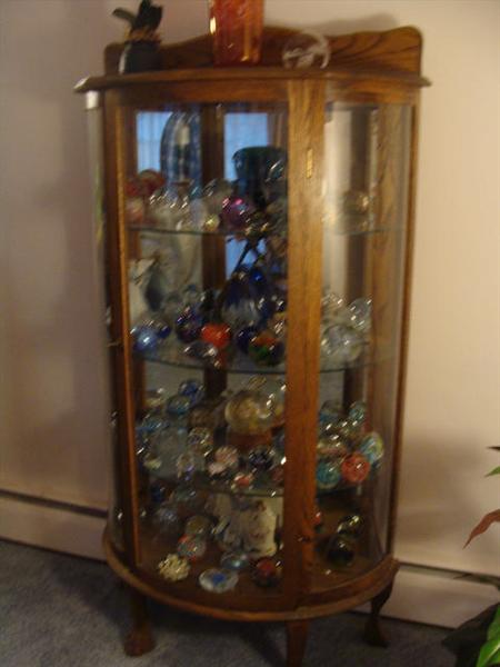 Beautiful Curved Glass China Cabinet