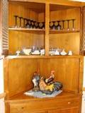 Chickens, stemware and some beautiful Dresden figurines!