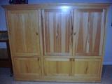 Large custom hickory entertainment center