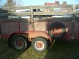 Large heavy duty tandem axel utility trailer