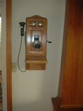 Antique oak phone