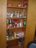 Lots of food items, spices etc.