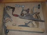 Antique tools and wood planes