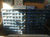 Double cabinet full of hardware, nuts bolts, etc