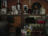 Lots of household items overflow into garage