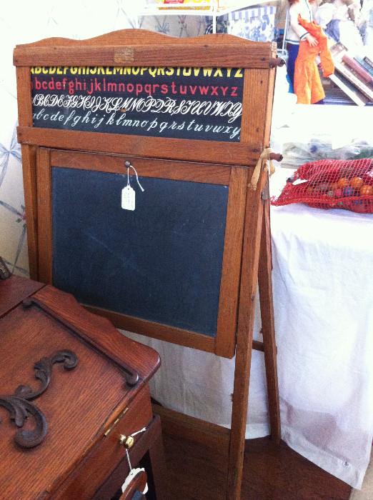                              vintage ABC chalk board