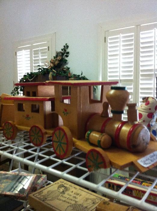 old wooden train